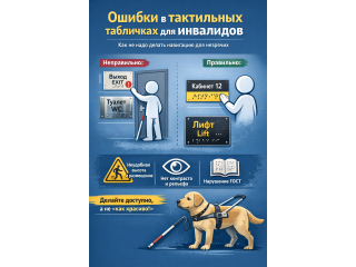  Где чаще всего ошибаются при установке вывесок и табличек для инвалидов