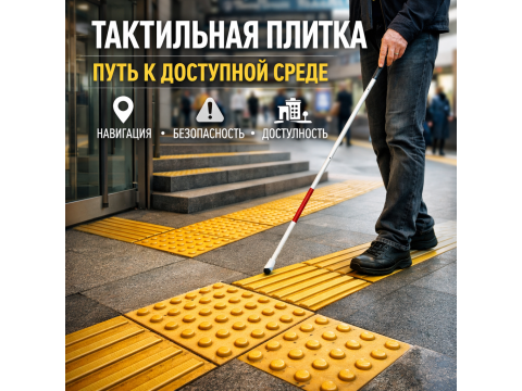 Зачем нужна тактильная плитка и как она помогает людям с нарушениями зрения