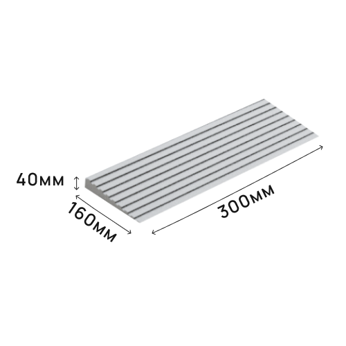 Пандус полимерный РУБЕЖ 40х160х300 мм