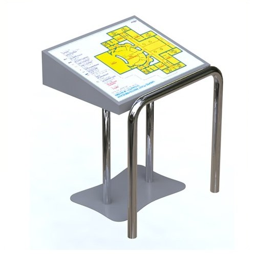 Стойка горизонтальная с поручнем для тактильной мнемосхемы 630х800 мм