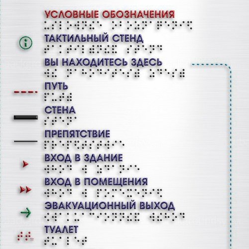 Тактильная мнемосхема на твёрдом пластике 321х411 мм Тактильная мнемосхема на твёрдом пластике 321х411 мм