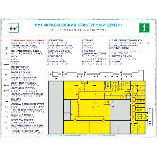 Тактильная мнемосхема ЭКОНОМ на ПВХ 630х800 мм Тактильная мнемосхема ЭКОНОМ на ПВХ 630х800 мм