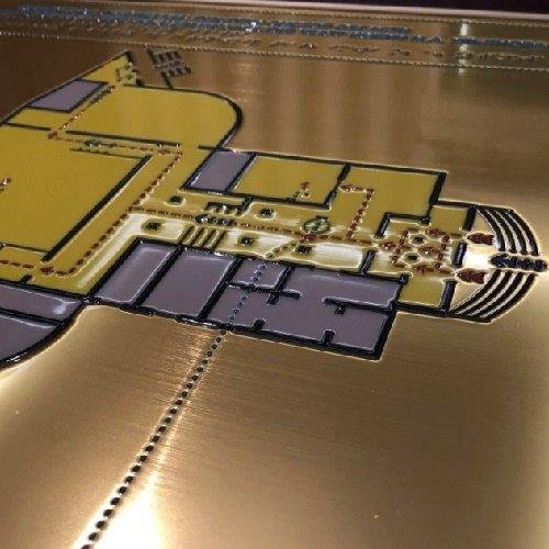 Тактильная мнемосхема на металлизированном пластике 321х411 мм