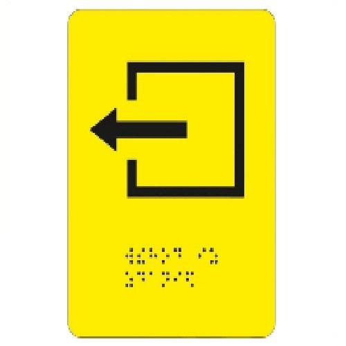 Тактильная пиктограмма со шрифтом Брайля СТАНДАРТ на ПВХ