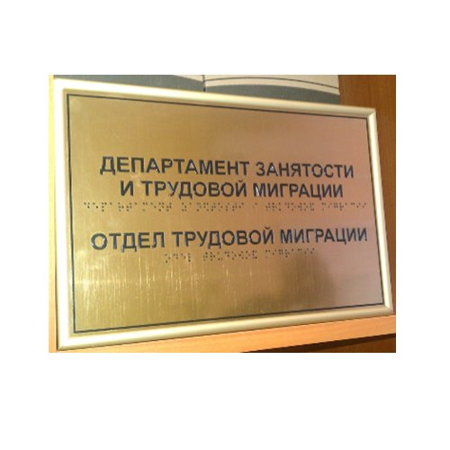 Тактильная табличка на металлизированном пластике 300х400 мм в рамке Тактильная табличка на металлизированном пластике 300х400 мм в рамке